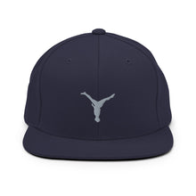 Load image into Gallery viewer, Snapback Hat - Grey Split Leg Logo
