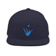Load image into Gallery viewer, Snapback Hat - Aqua Blue Trick Shot Logo
