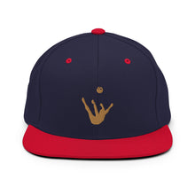 Load image into Gallery viewer, Snapback Hat - Old Gold Trick Shot Logo
