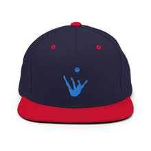Load image into Gallery viewer, Snapback Hat - Aqua Blue Trick Shot Logo

