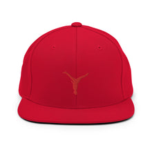 Load image into Gallery viewer, Snapback Hat - Red Split Leg Logo
