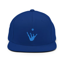 Load image into Gallery viewer, Snapback Hat - Aqua Blue Trick Shot Logo
