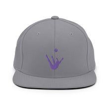 Load image into Gallery viewer, Snapback Hat - Purple Trick Shot Logo
