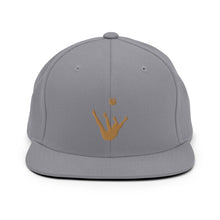 Load image into Gallery viewer, Snapback Hat - Old Gold Trick Shot Logo
