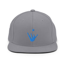 Load image into Gallery viewer, Snapback Hat - Aqua Blue Trick Shot Logo
