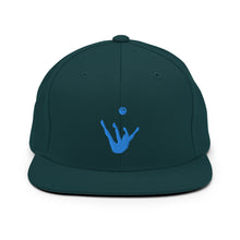 Load image into Gallery viewer, Snapback Hat - Aqua Blue Trick Shot Logo
