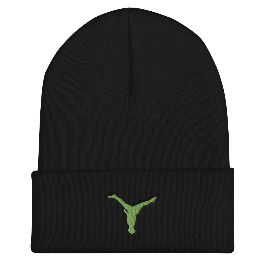 Beanie - Green Split Leg Logo