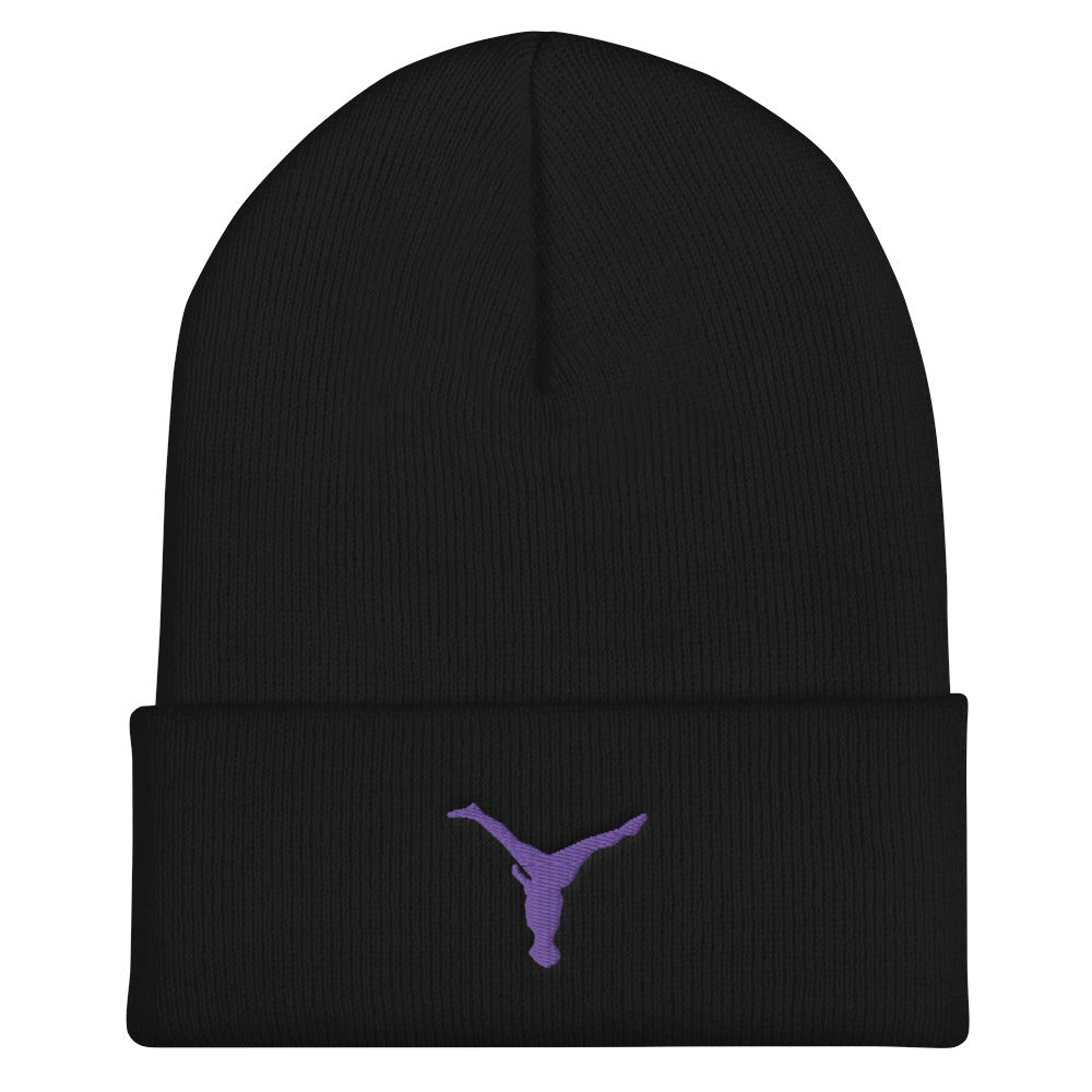 Beanie - Purple Split Leg Logo