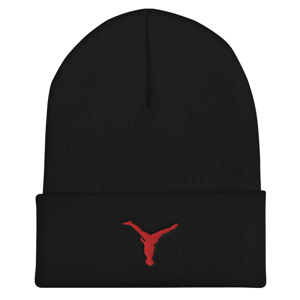 Beanie - Red Split Leg Logo