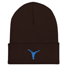 Load image into Gallery viewer, Beanie - Aqua Blue Split Leg Logo
