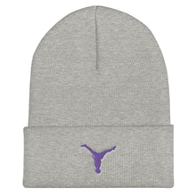 Load image into Gallery viewer, Beanie - Purple Split Leg Logo
