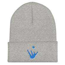 Load image into Gallery viewer, Beanie - Aqua Blue Trick Shot Logo
