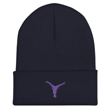 Load image into Gallery viewer, Beanie - Purple Split Leg Logo
