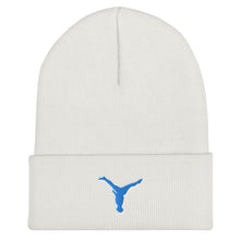 Load image into Gallery viewer, Beanie - Aqua Blue Split Leg Logo
