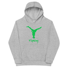 Load image into Gallery viewer, Kids Fleece Hoodie - Green Split Leg Logo
