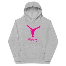 Load image into Gallery viewer, Kids Fleece Hoodie - Pink Split Leg Logo
