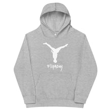 Load image into Gallery viewer, Kids Fleece Hoodie - White Split Leg Logo
