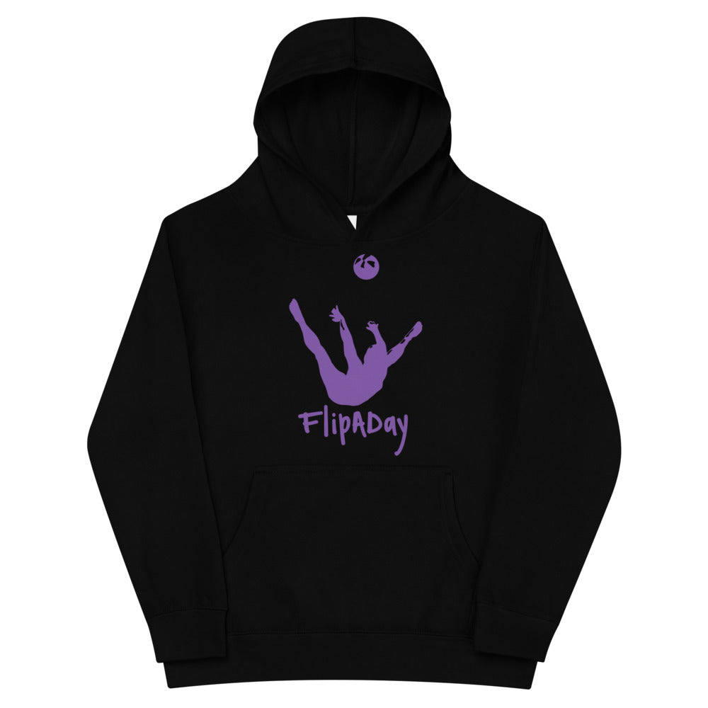 Kids Fleece Hoodie - Purple Trick Shot Logo