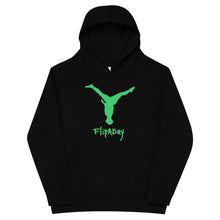 Load image into Gallery viewer, Kids Fleece Hoodie - Green Split Leg Logo
