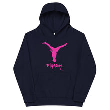 Load image into Gallery viewer, Kids Fleece Hoodie - Pink Split Leg Logo
