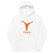 Load image into Gallery viewer, Kids Fleece Hoodie - Orange Split Leg Logo
