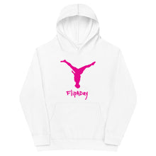 Load image into Gallery viewer, Kids Fleece Hoodie - Pink Split Leg Logo
