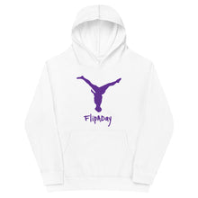 Load image into Gallery viewer, Kids Fleece Hoodie - Purple Split Leg Logo
