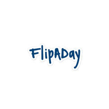 Load image into Gallery viewer, Sticker - Blue &quot;FlipADay&quot;
