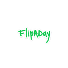 Load image into Gallery viewer, Sticker - Green &quot;FlipADay&quot;
