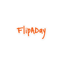 Load image into Gallery viewer, Sticker - Orange &quot;FlipADay&quot;
