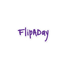 Load image into Gallery viewer, Sticker - Purple &quot;FlipADay&quot;
