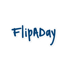 Load image into Gallery viewer, Sticker - Blue &quot;FlipADay&quot;
