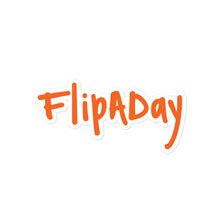 Load image into Gallery viewer, Sticker - Orange &quot;FlipADay&quot;
