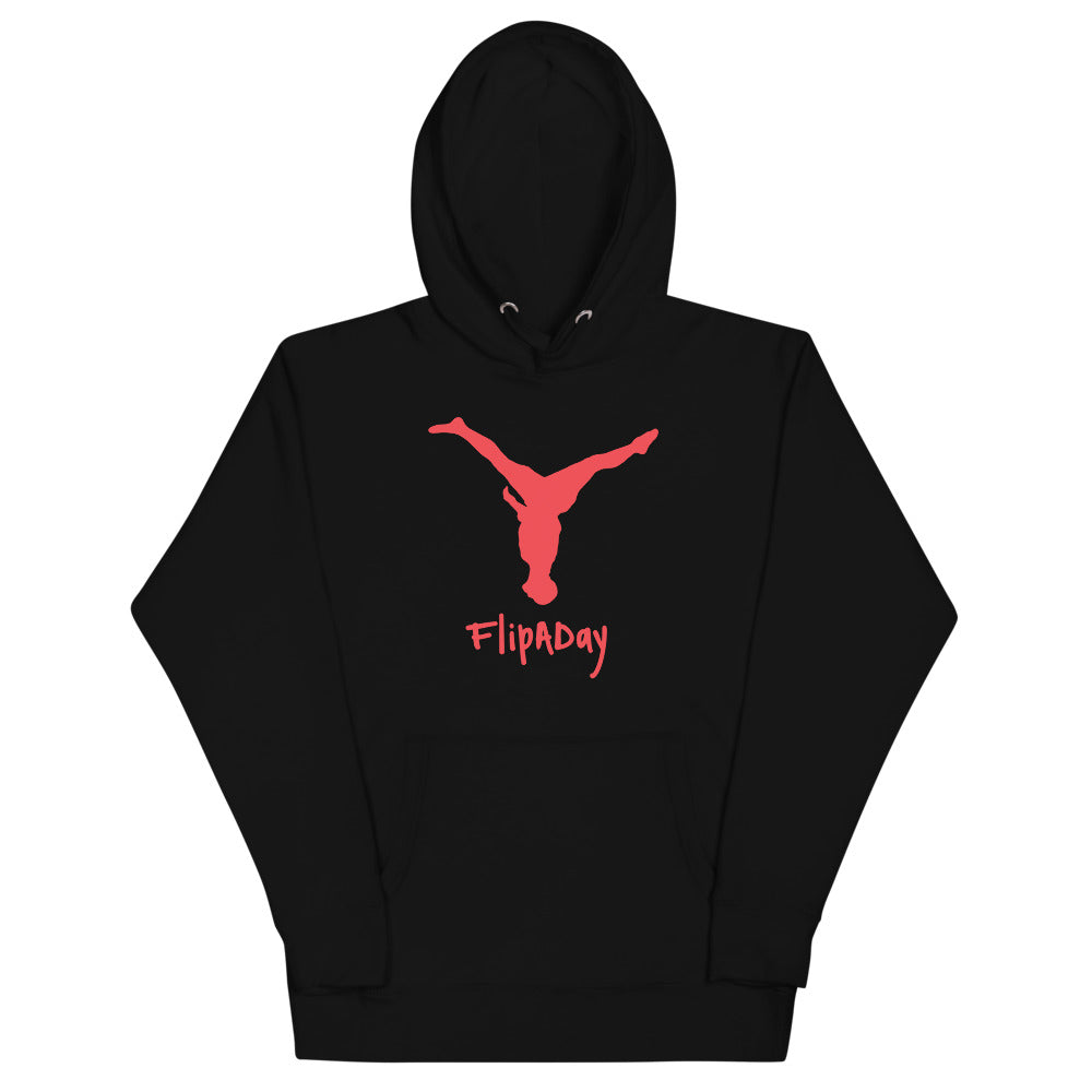 Unisex Hoodie - Red Split Leg Logo