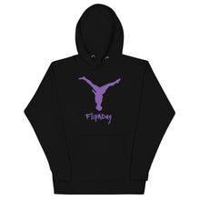 Load image into Gallery viewer, Unisex Hoodie - Purple Split Leg Logo
