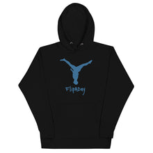 Load image into Gallery viewer, Unisex Hoodie - Blue Split Leg Logo
