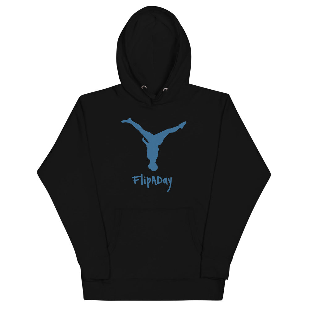 Unisex Hoodie - Blue Split Leg Logo