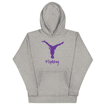 Load image into Gallery viewer, Unisex Hoodie - Purple Split Leg Logo
