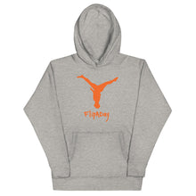 Load image into Gallery viewer, Unisex Hoodie - Orange Split Leg Logo
