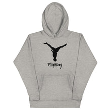 Load image into Gallery viewer, Unisex Hoodie - Black Split Leg Logo
