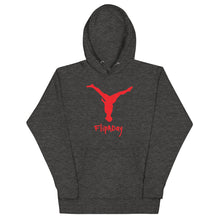 Load image into Gallery viewer, Unisex Hoodie - Red Split Leg Logo
