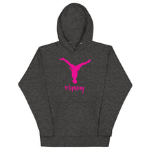 Load image into Gallery viewer, Unisex Hoodie - Pink Split Leg Logo
