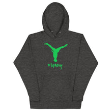 Load image into Gallery viewer, Unisex Hoodie - Green Split Leg Logo
