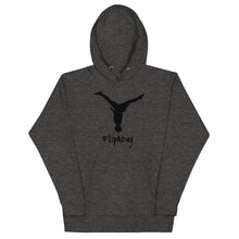 Load image into Gallery viewer, Unisex Hoodie - Black Split Leg Logo
