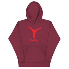 Load image into Gallery viewer, Unisex Hoodie - Red Split Leg Logo
