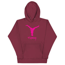 Load image into Gallery viewer, Unisex Hoodie - Pink Split Leg Logo

