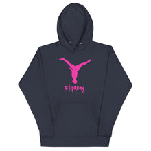 Load image into Gallery viewer, Unisex Hoodie - Pink Split Leg Logo
