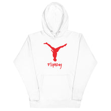 Load image into Gallery viewer, Unisex Hoodie - Red Split Leg Logo
