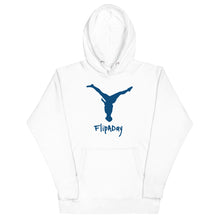 Load image into Gallery viewer, Unisex Hoodie - Blue Split Leg Logo
