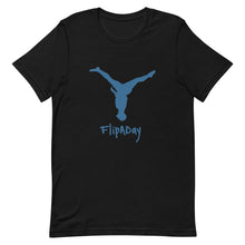 Load image into Gallery viewer, Short-Sleeve Unisex T-Shirt - Blue Split Leg Logo
